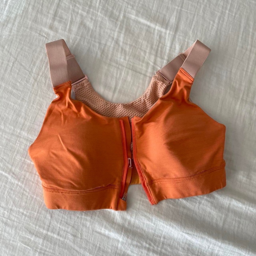 Outdoor Voices Zip Bra Coral Rose XS